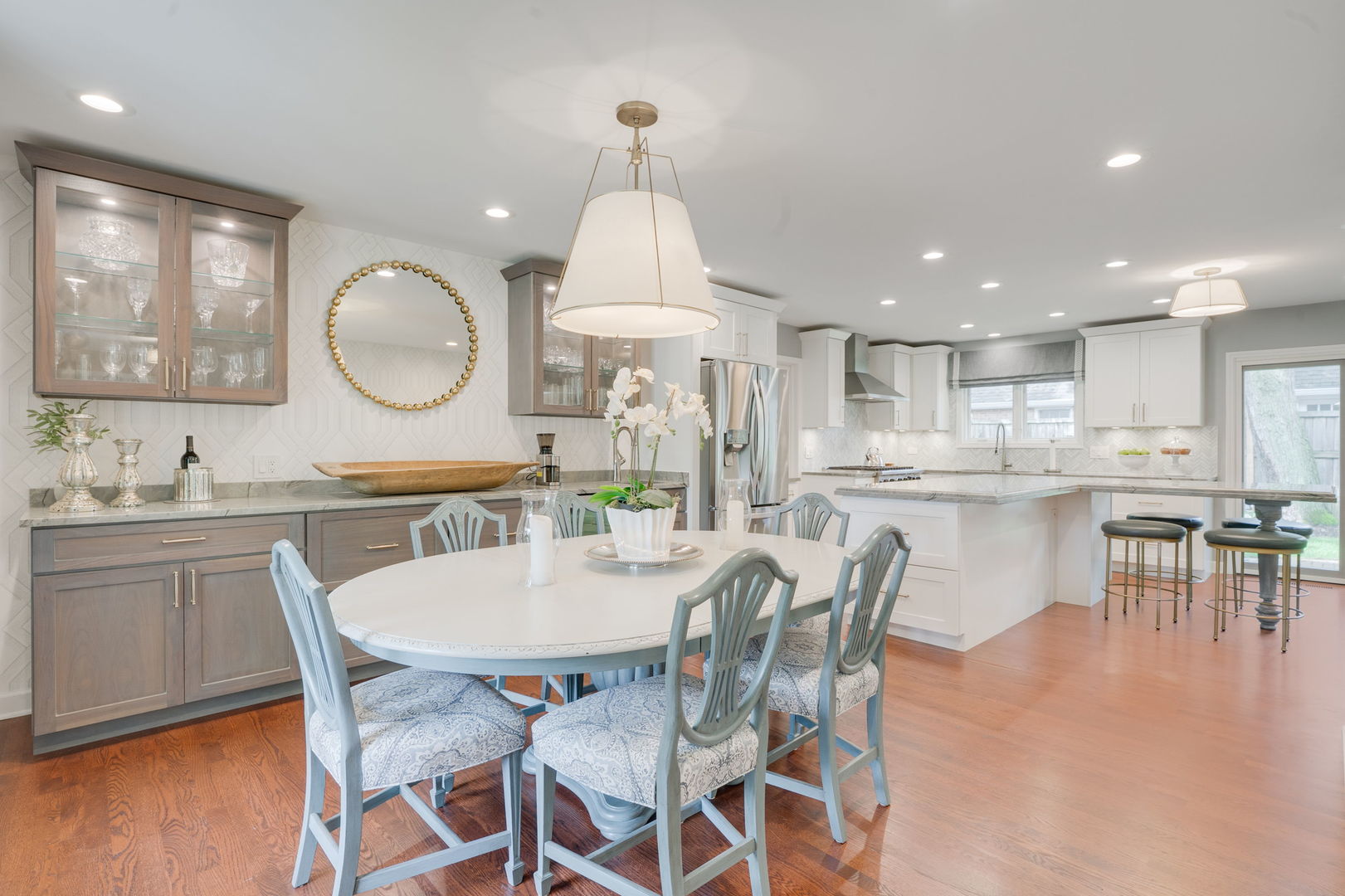 2022 Brandon Road Glenview, IL 60025 - Photo 9 of 35 a large kitchen with a table and chairs