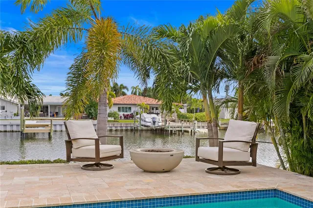 a front view of a house with a patio