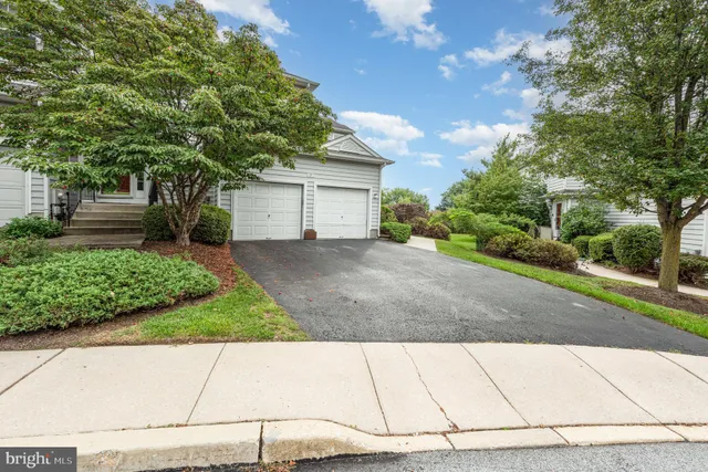 a backyard of a house with plants and trees
