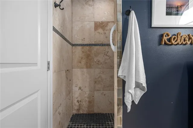 a view of a balcony with furniture