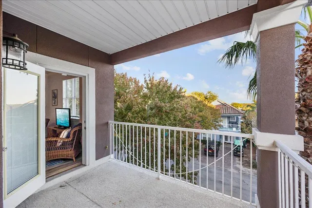a balcony view with outdoor space