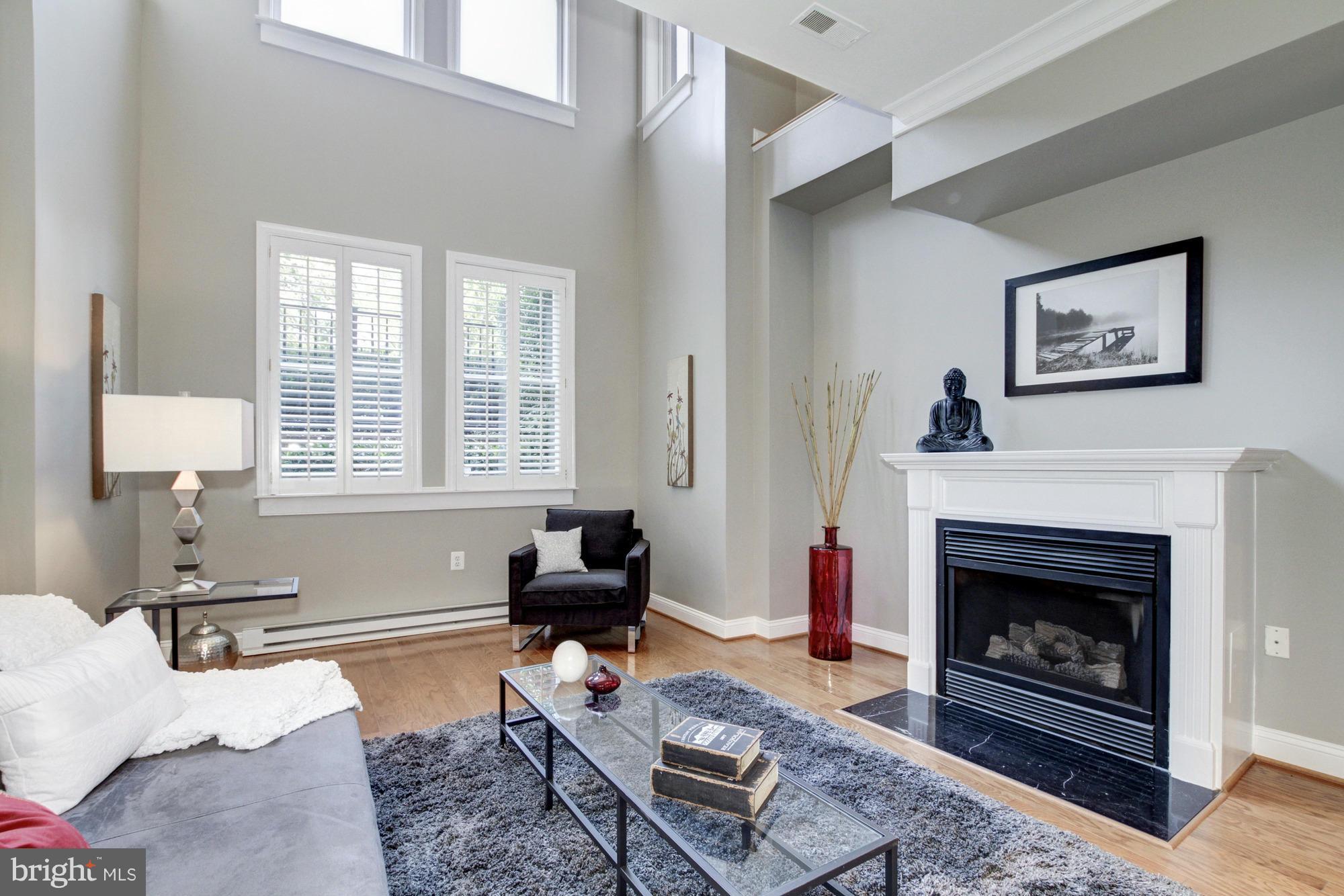 27 Logan Circle Northwest, Unit 1 Washington, DC 20005 - Photo 7 of 30 a living room with furniture and a fireplace