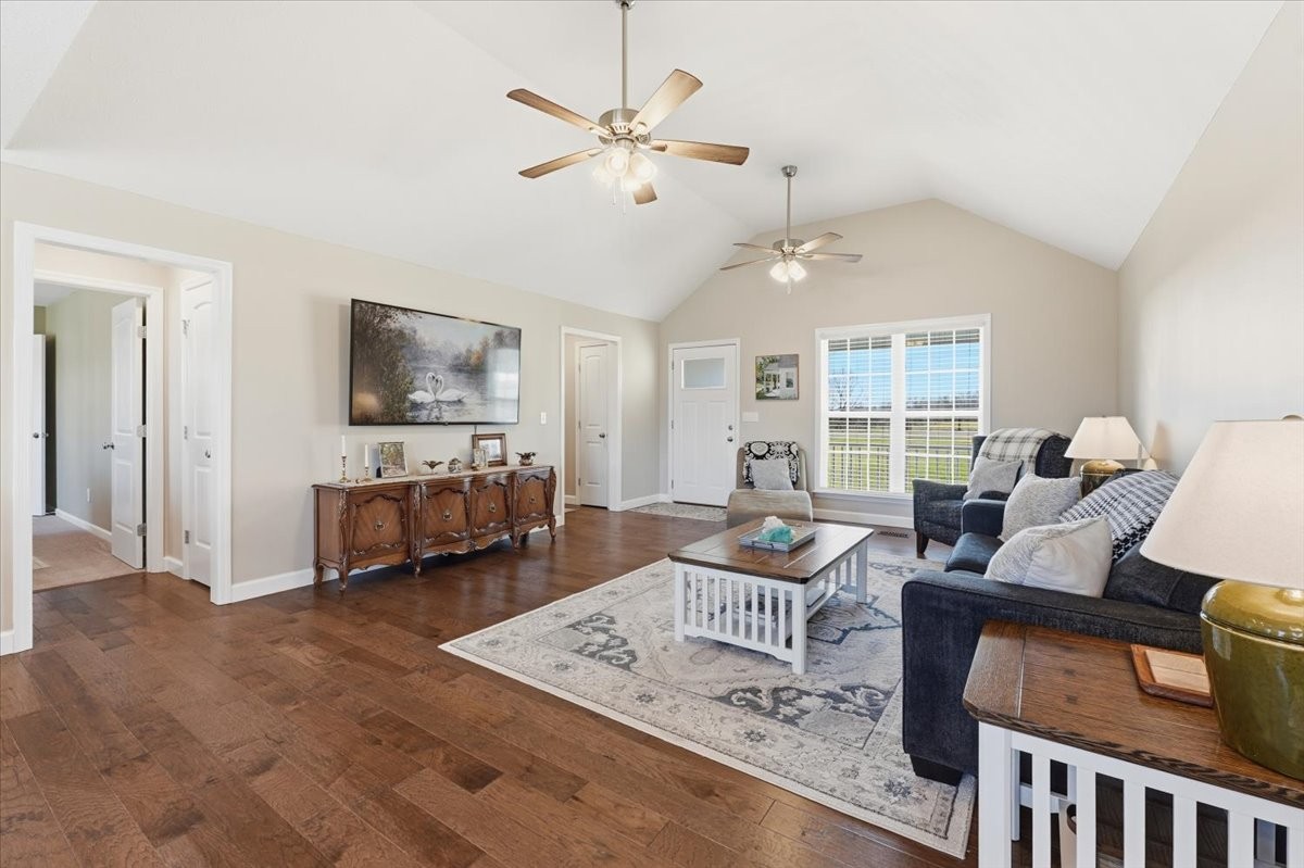186 L Mitchell Road Flintville, TN 37335 - Photo 9 of 40 a living room with furniture and a flat screen tv