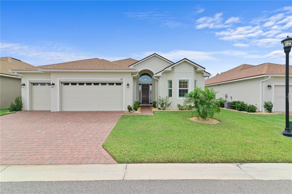 North facing home with treated pavers