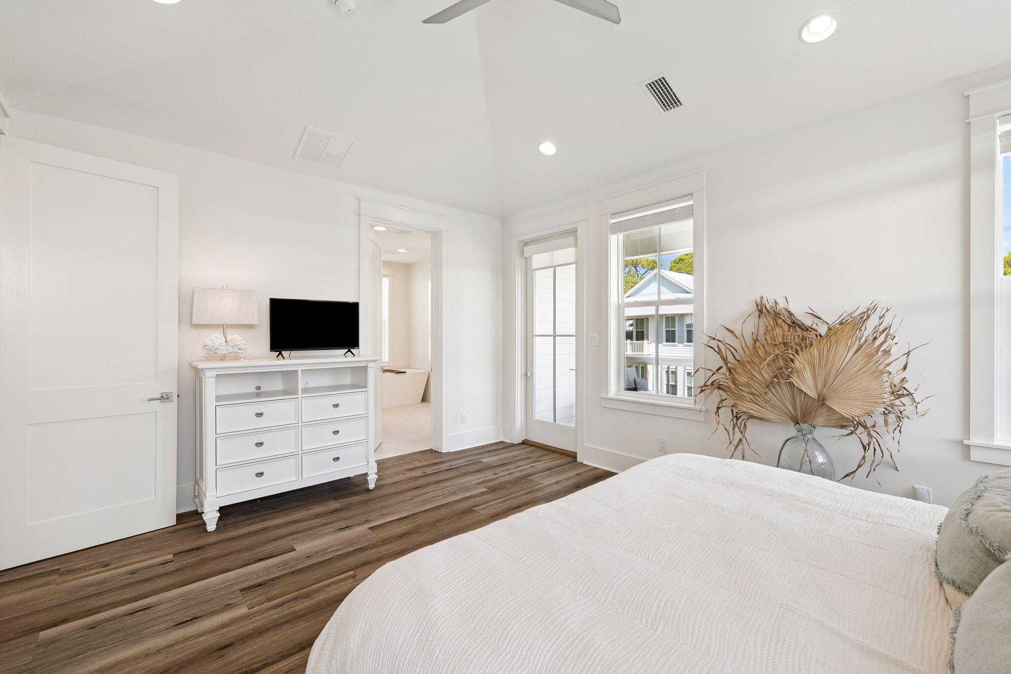 185 Redbud Ln Inlet Beach Inlet Beach, FL 32461 - Photo 44 of 71 a bedroom with a bed and a flat screen tv