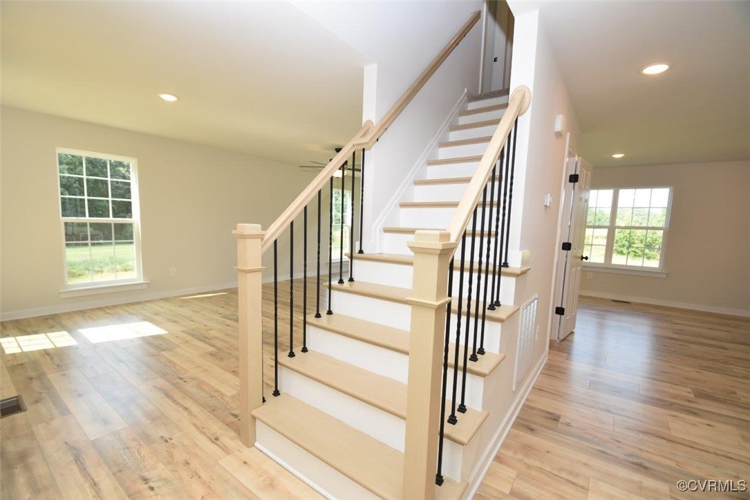 8729 Carters Mill Road Henrico, VA 23231 - Photo 21 of 33 Stairs featuring wood-type flooring