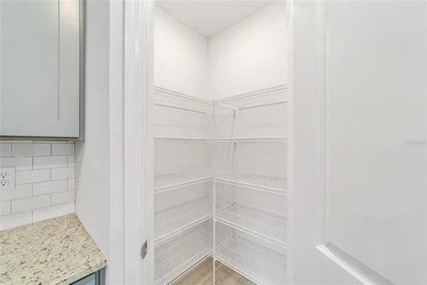 a view of a room with storage