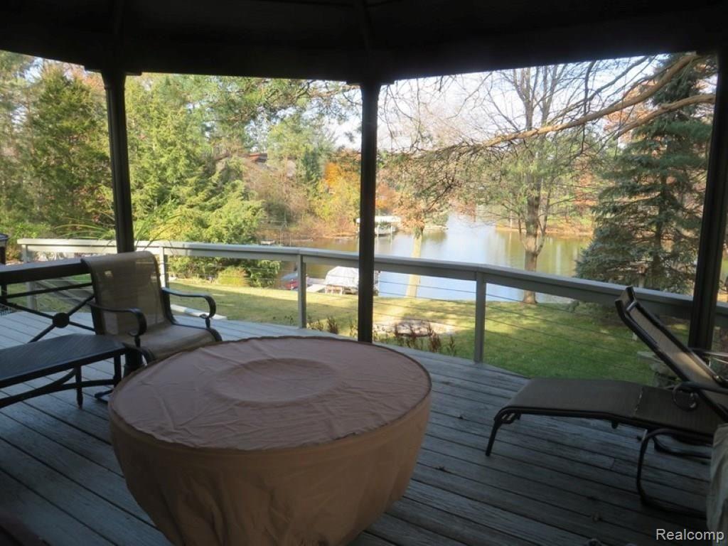 1050 Seneca Road Lake Orion, MI 48362 - Photo 30 of 31 view of lake from gazebo on the large deck.jpg
