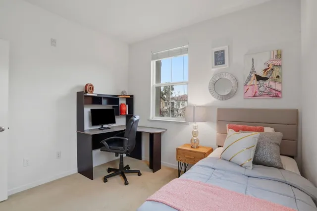 a view of a livingroom with a staircase