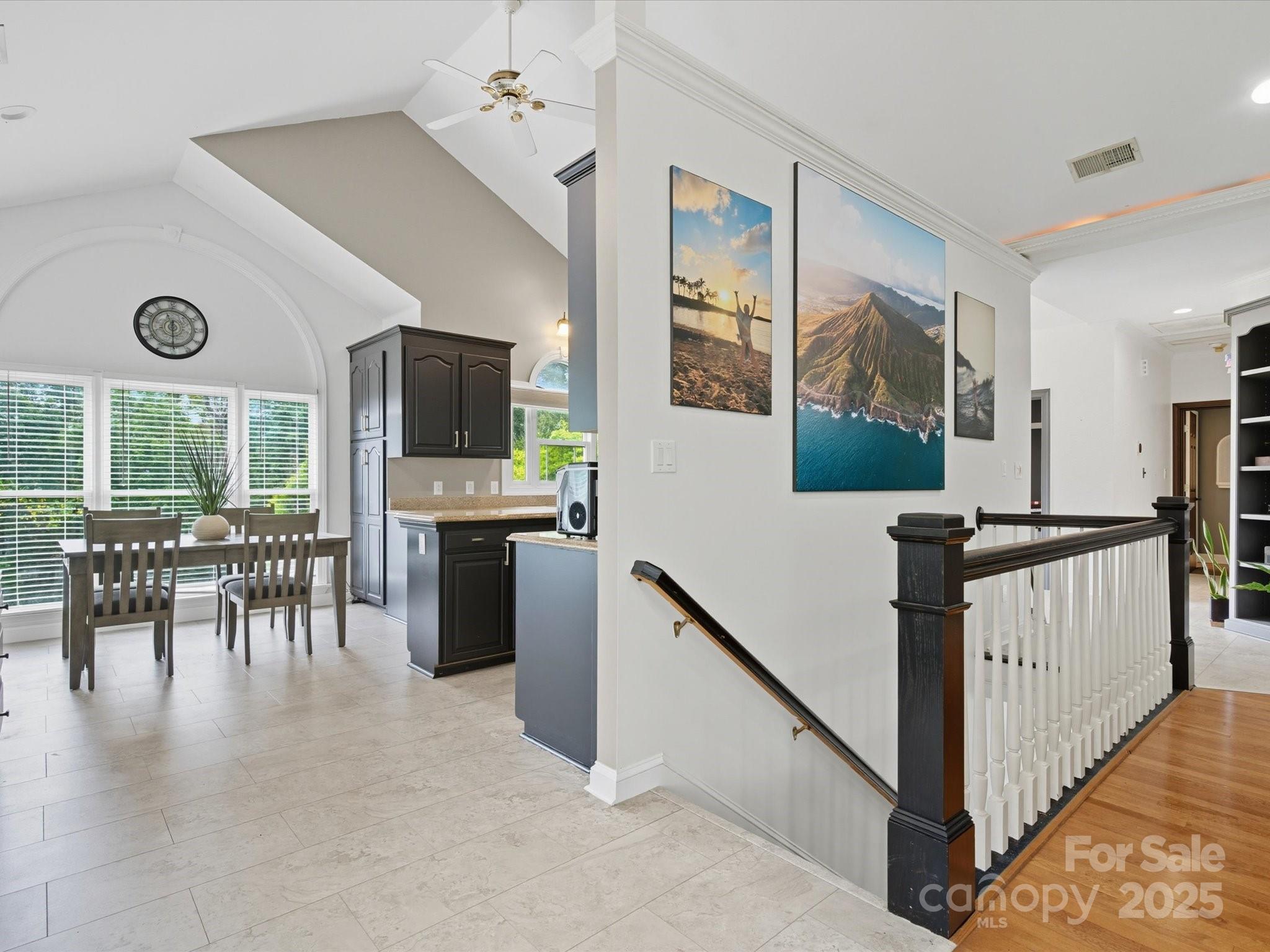 240 Petty Road Gastonia, NC 28056 - Photo 11 of 48 a view of a dining room with furniture a chandelier and a large window