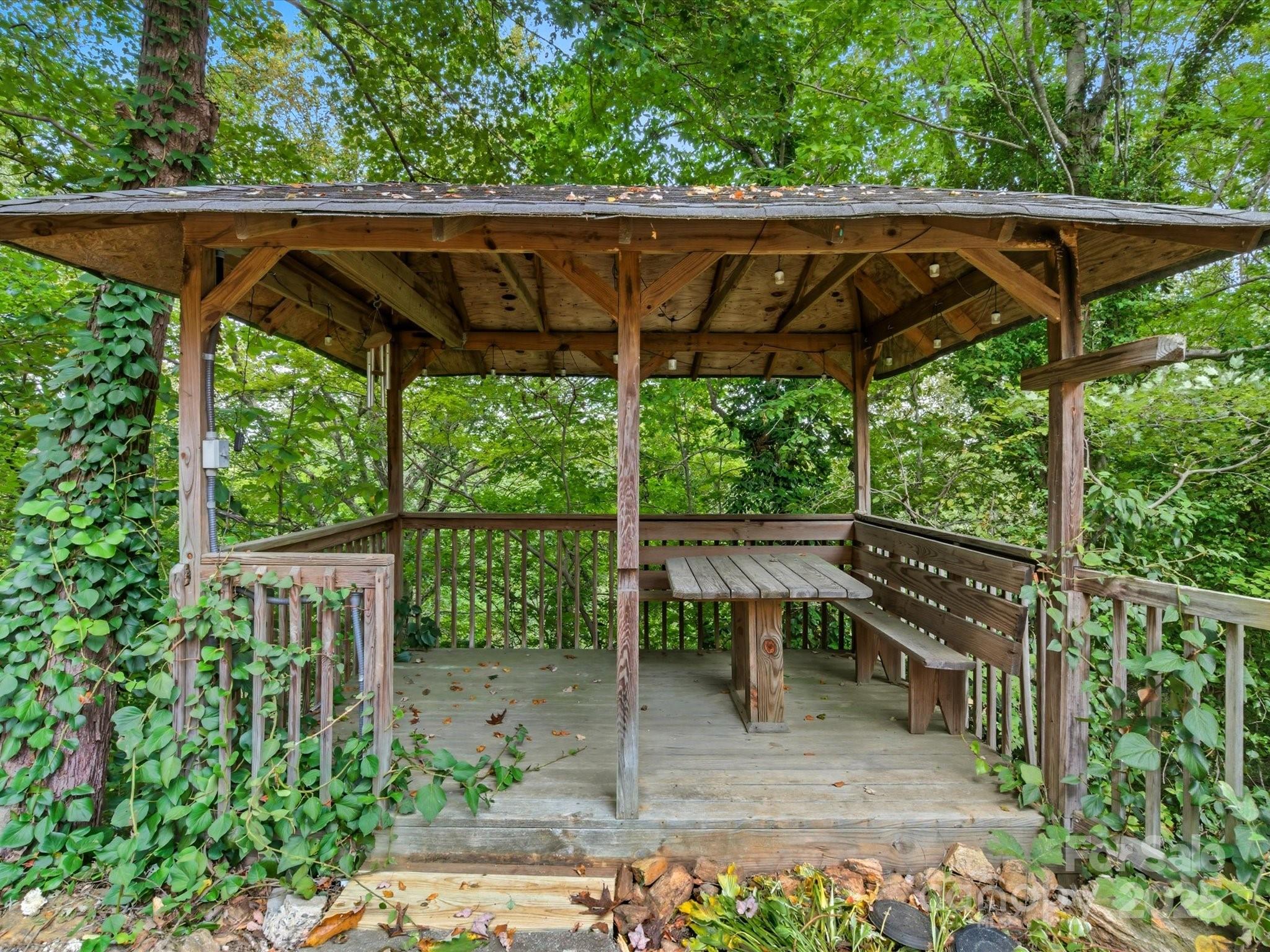 240 Petty Road Gastonia, NC 28056 - Photo 42 of 48 a view of patio with a table and chairs under an umbrella