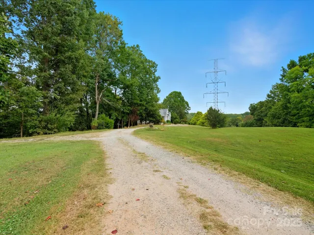 a view of a backyard with a trees