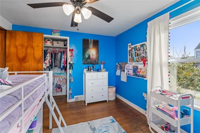 a room with furniture and a bed