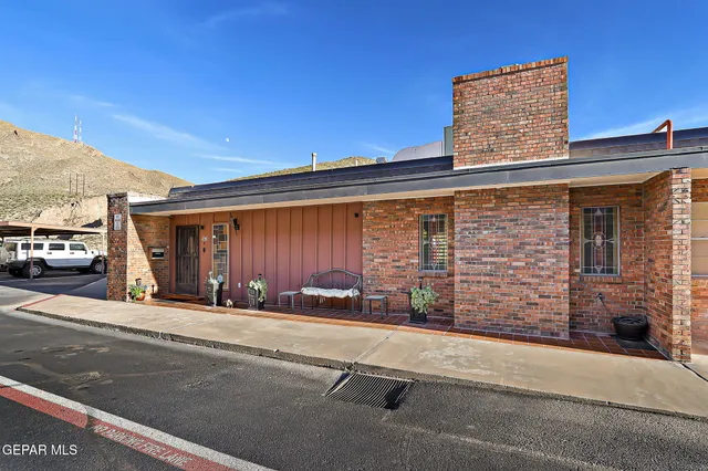 front view of a building with a street