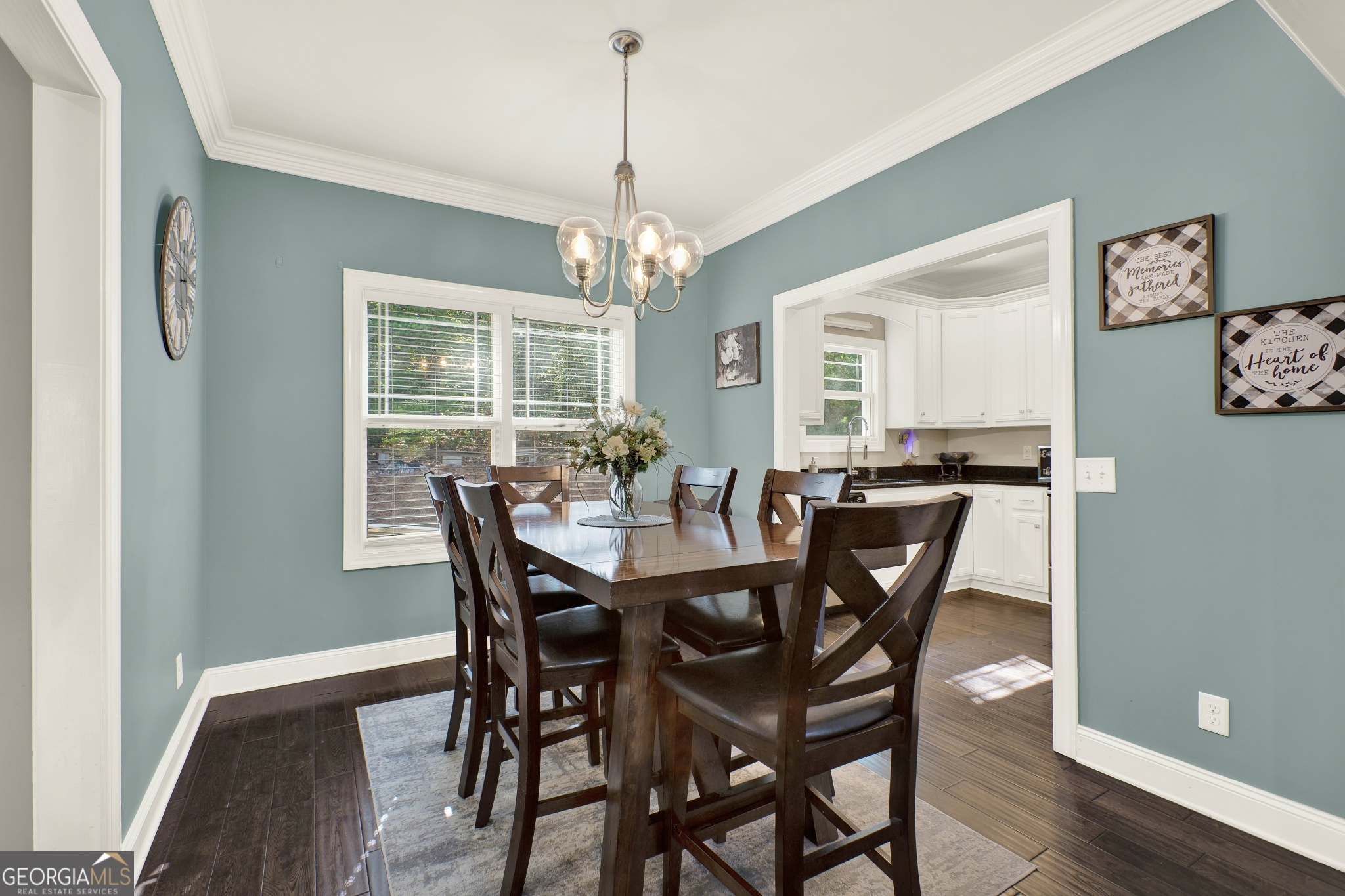 359 LaFayette Road Rocky Face, GA 30740 - Photo 32 of 54 a view of a dining room with furniture window and wooden floor