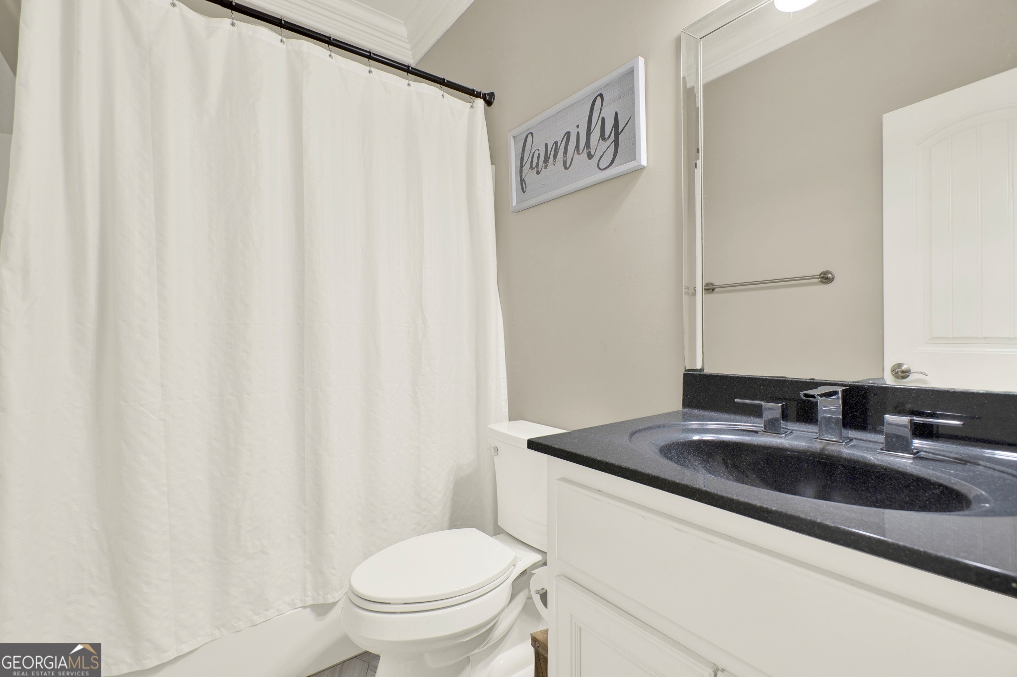 359 LaFayette Road Rocky Face, GA 30740 - Photo 47 of 54 a bathroom with a sink a toilet and a mirror