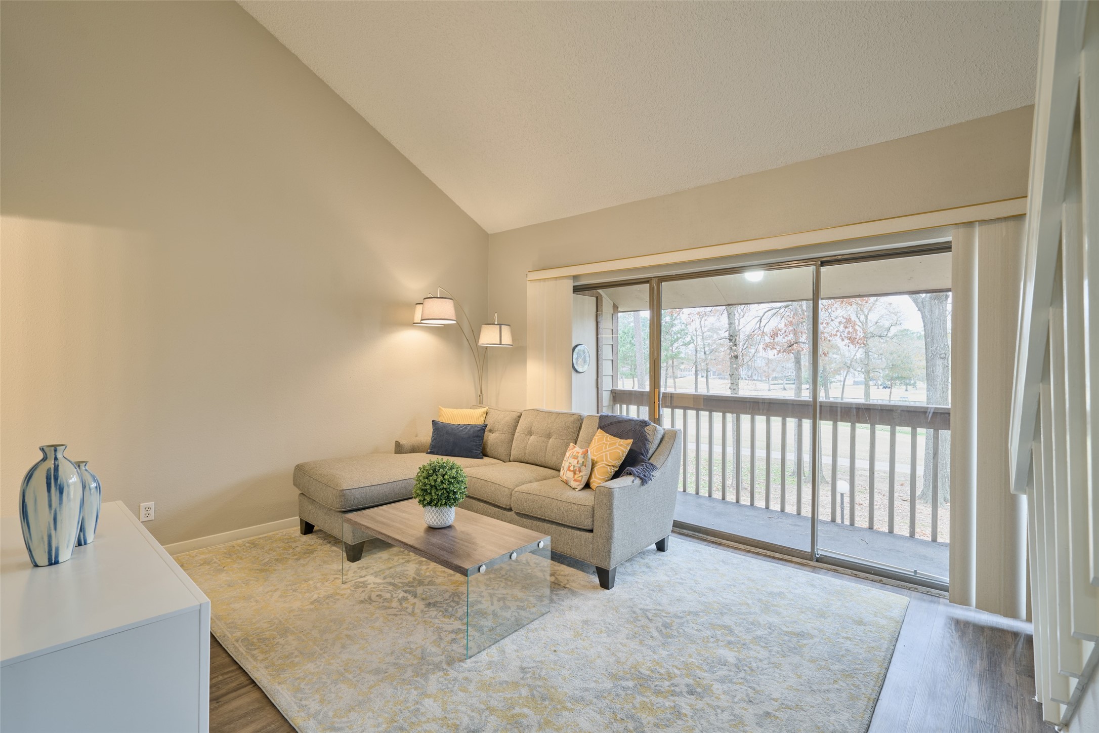 12900 Walden Road, Unit 602F Montgomery, TX 77356 - Photo 9 of 26 Living room is so inviting & cozy. Note the high ceilings