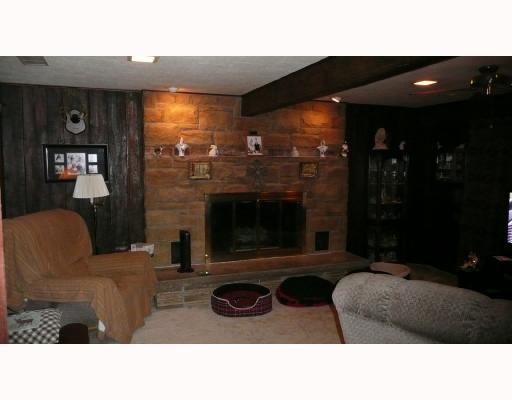 270 Spiker Road Cabot, PA 16023 - Photo 7 of 8 Living Room. Exposed wood beams on the ceiling help frame this spectacular stone gas fireplace