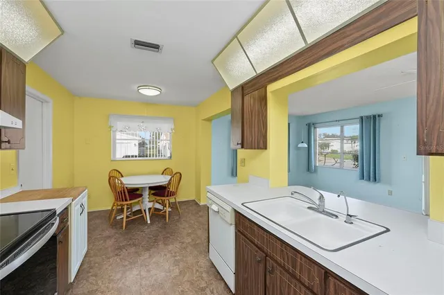 a workspace with table and chair