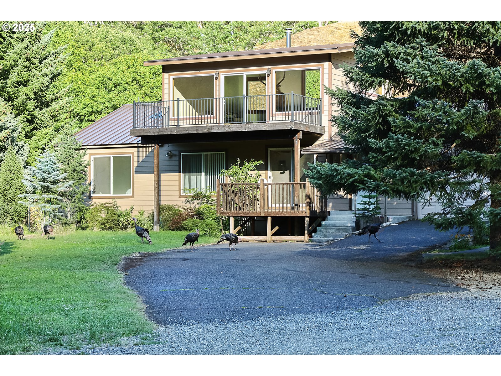 850 Highway 142 Lyle, WA 98635 - Photo 2 of 39 a front view of a house with garden