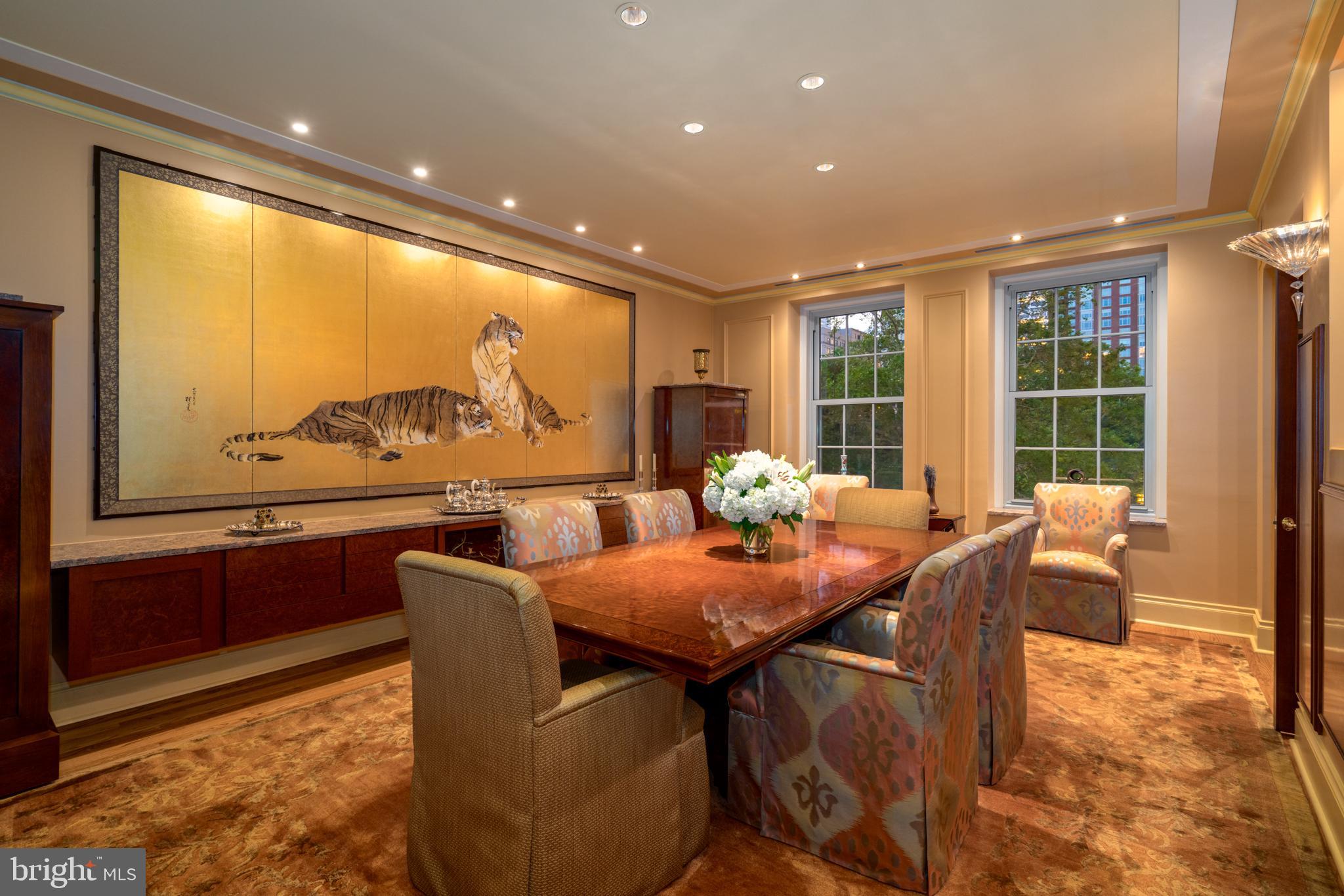 250 South 18th Street, Unit 601 Philadelphia, PA 19103 - Photo 7 of 52 Formal Dining Room Overlooking Rittenhouse Square