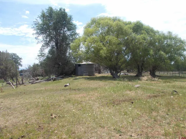 a backyard of a house with lots of green space