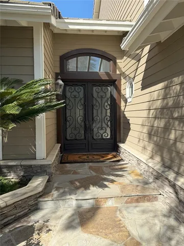 a view of a door of the house
