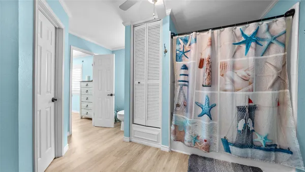 a bathroom with a sink and a shower