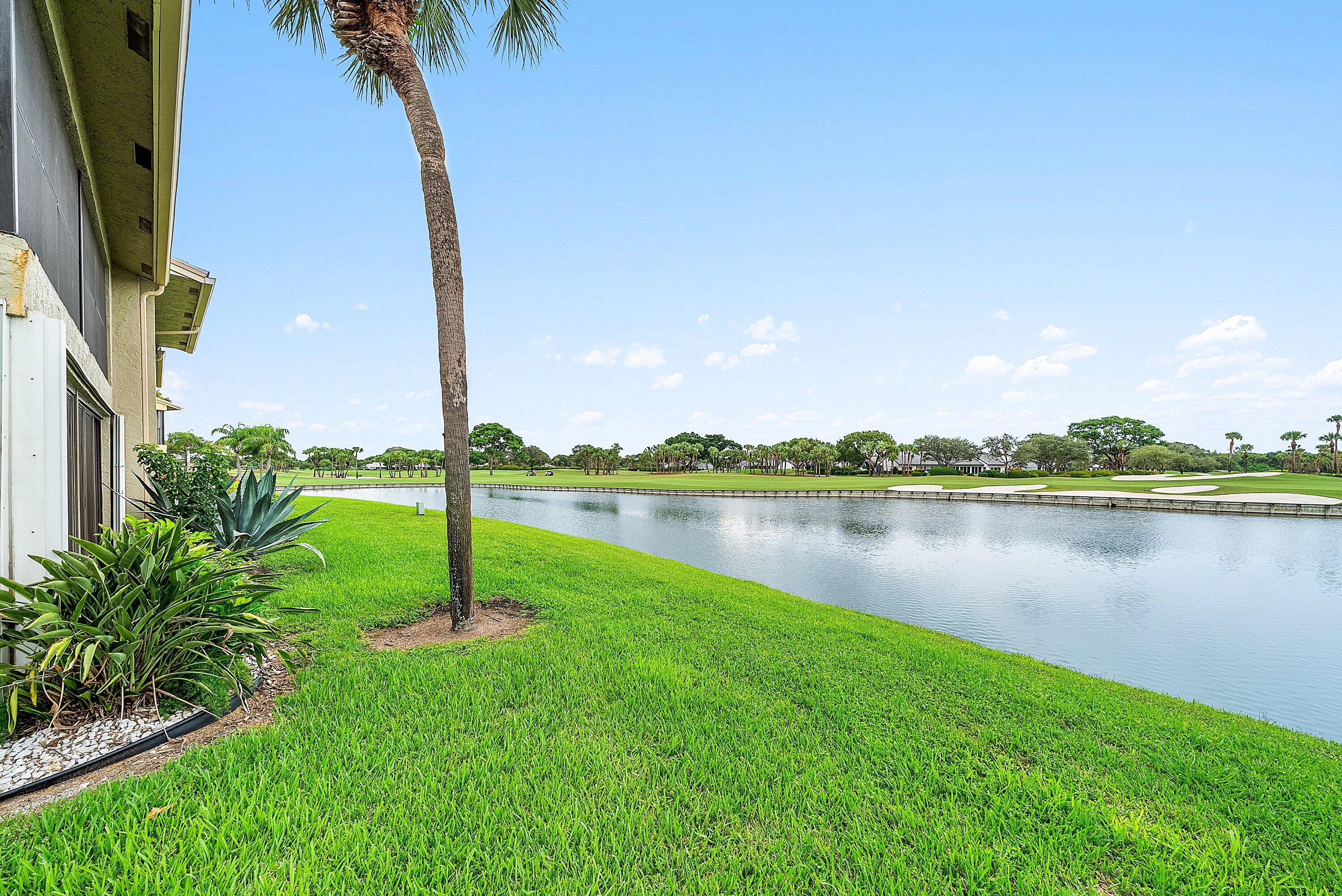 23 Eastgate Drive, Unit C Boynton Beach, FL 33436 - Photo 39 of 71 a view of a lake with a palm tree