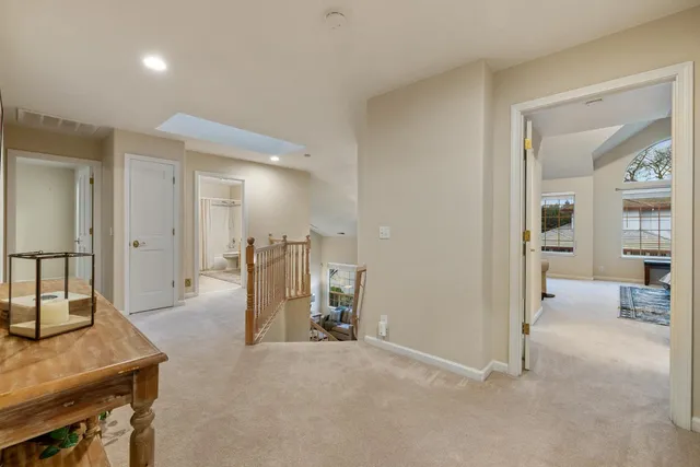 a view of a livingroom with furniture and a livingroom