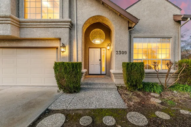 a view of a entryway door front of house
