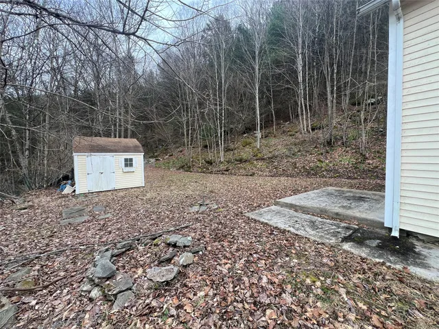 a backyard of a house