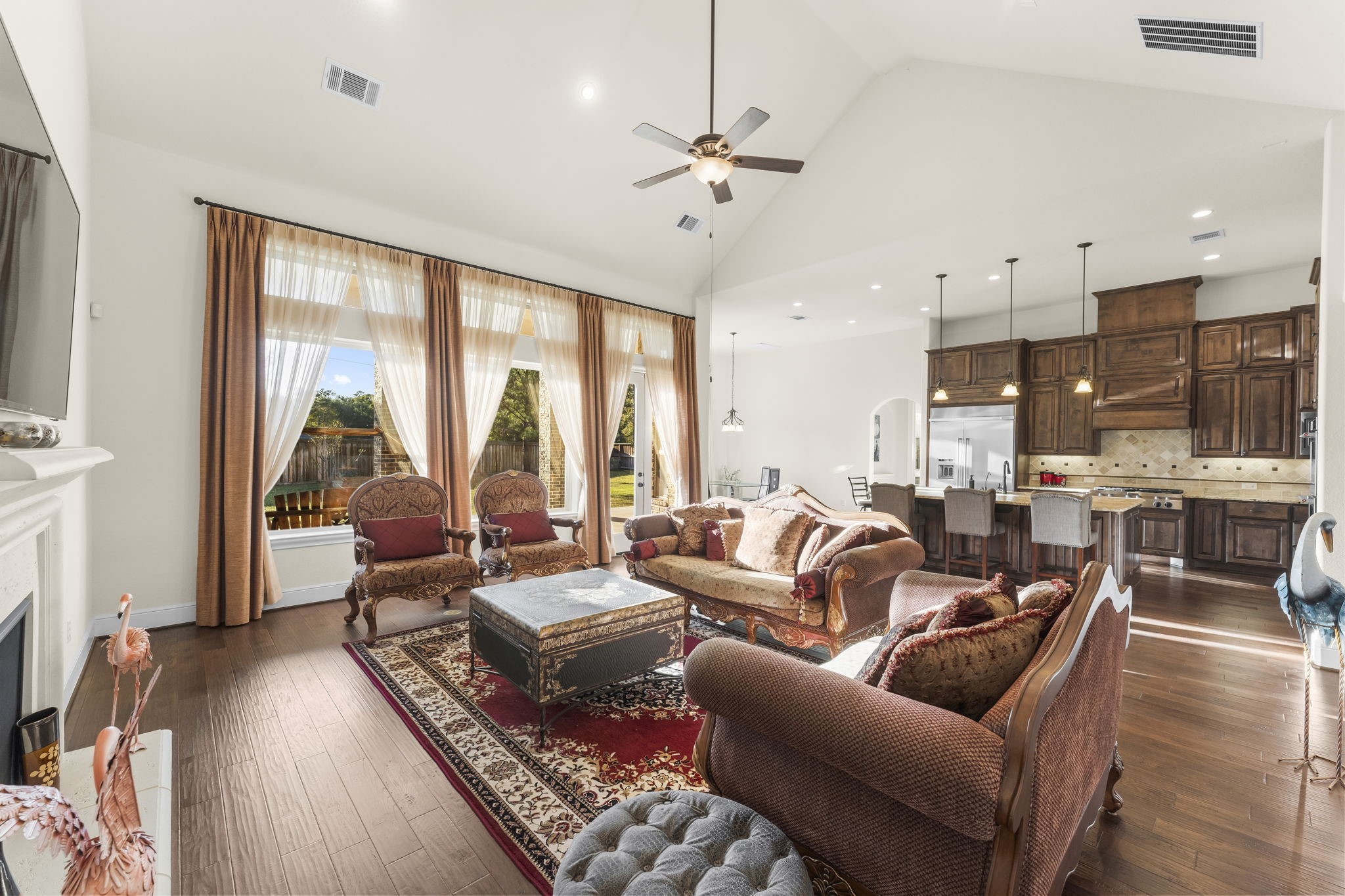 4022 Sabine Valley Trail Spring, TX 77386 - Photo 14 of 50 The living room, kitchen, breakfast nook seamlessly flow together for a great open concept living experience.