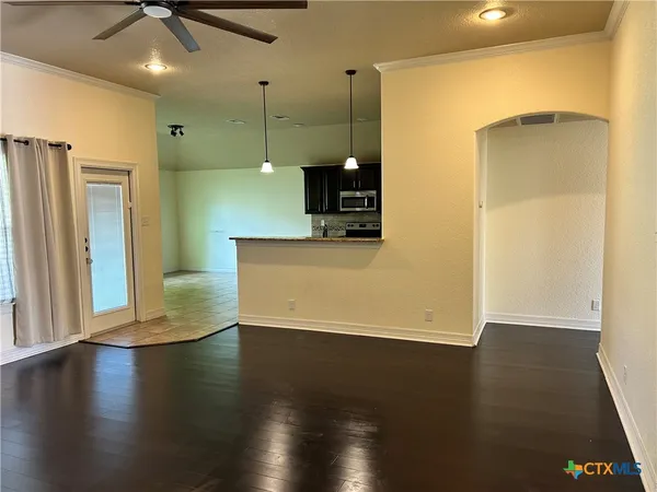 an empty room with a window