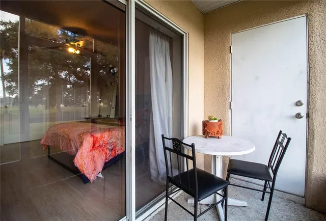 a outdoor space with furniture