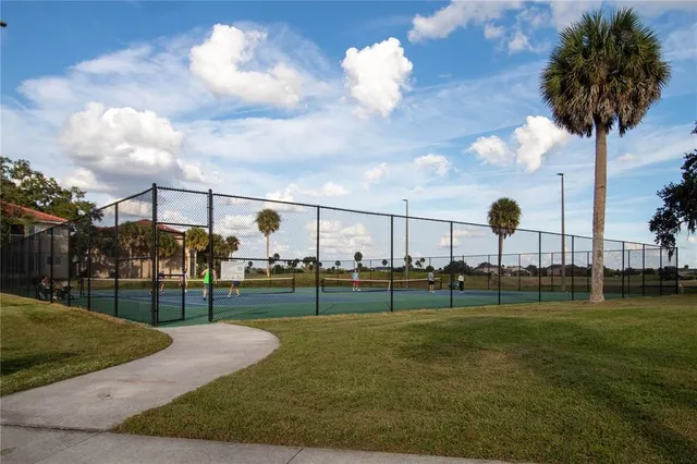 a view of a golf course