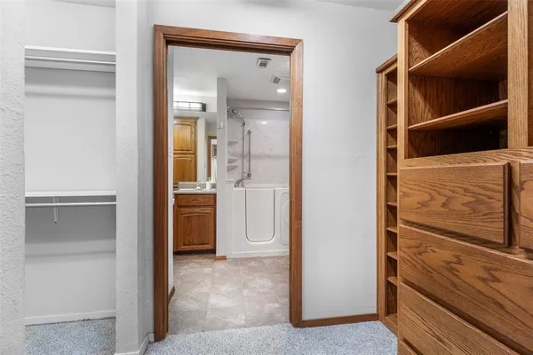 a view of closet area