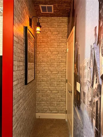 view of a brick wall