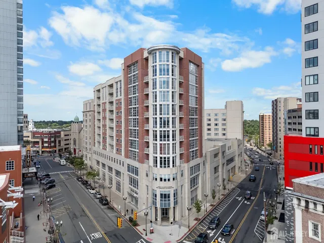 a front view of a building