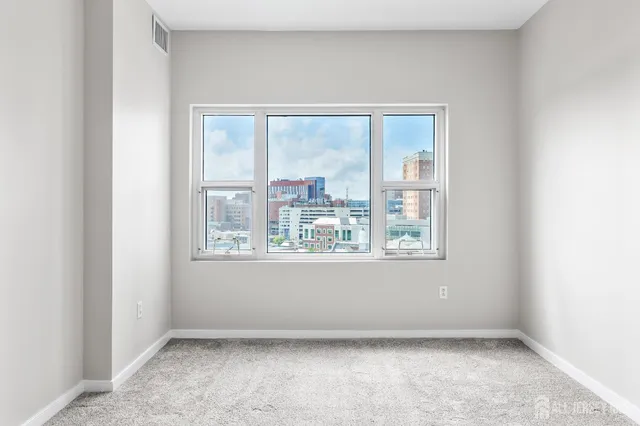 an empty room with a window