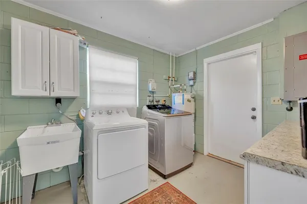 a room with storage and utility