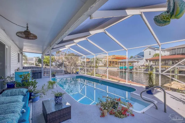 a view of a balcony with an outdoor space