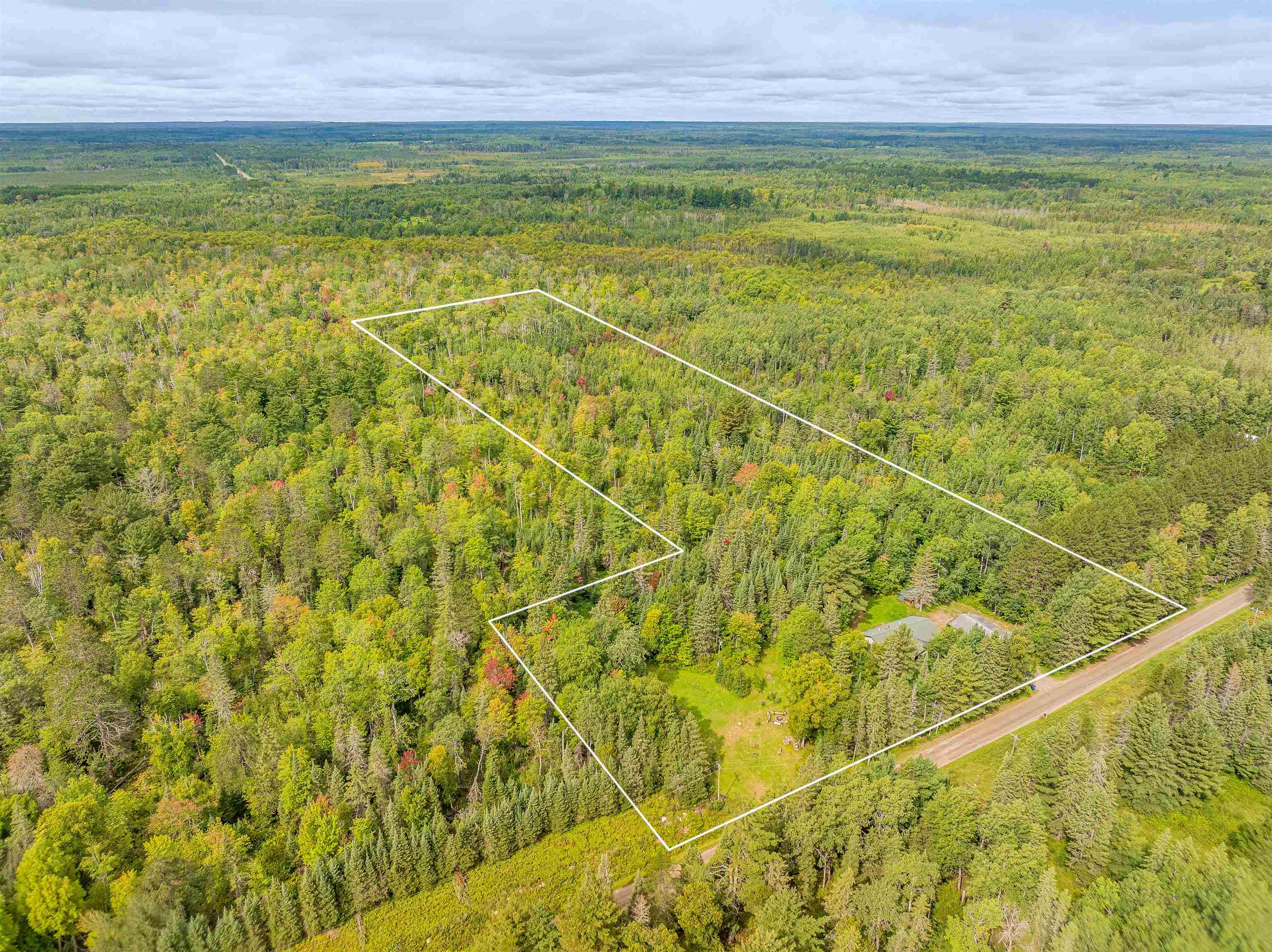 7345 Rahkola Road Embarrass, MN 55732 - Photo 15 of 57 Aerial overview of property's location with property parcel outlined