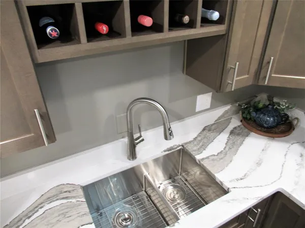 a close view of sink and tap