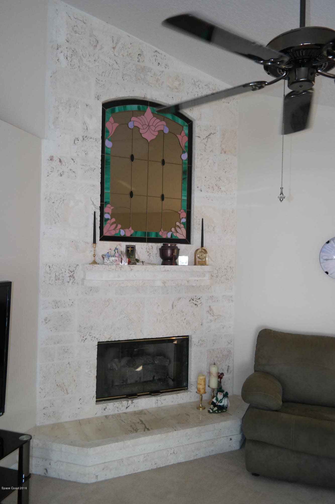 3370 Holly Springs Road Melbourne, FL 32934 - Photo 11 of 27 Family Room Gas Fire Place