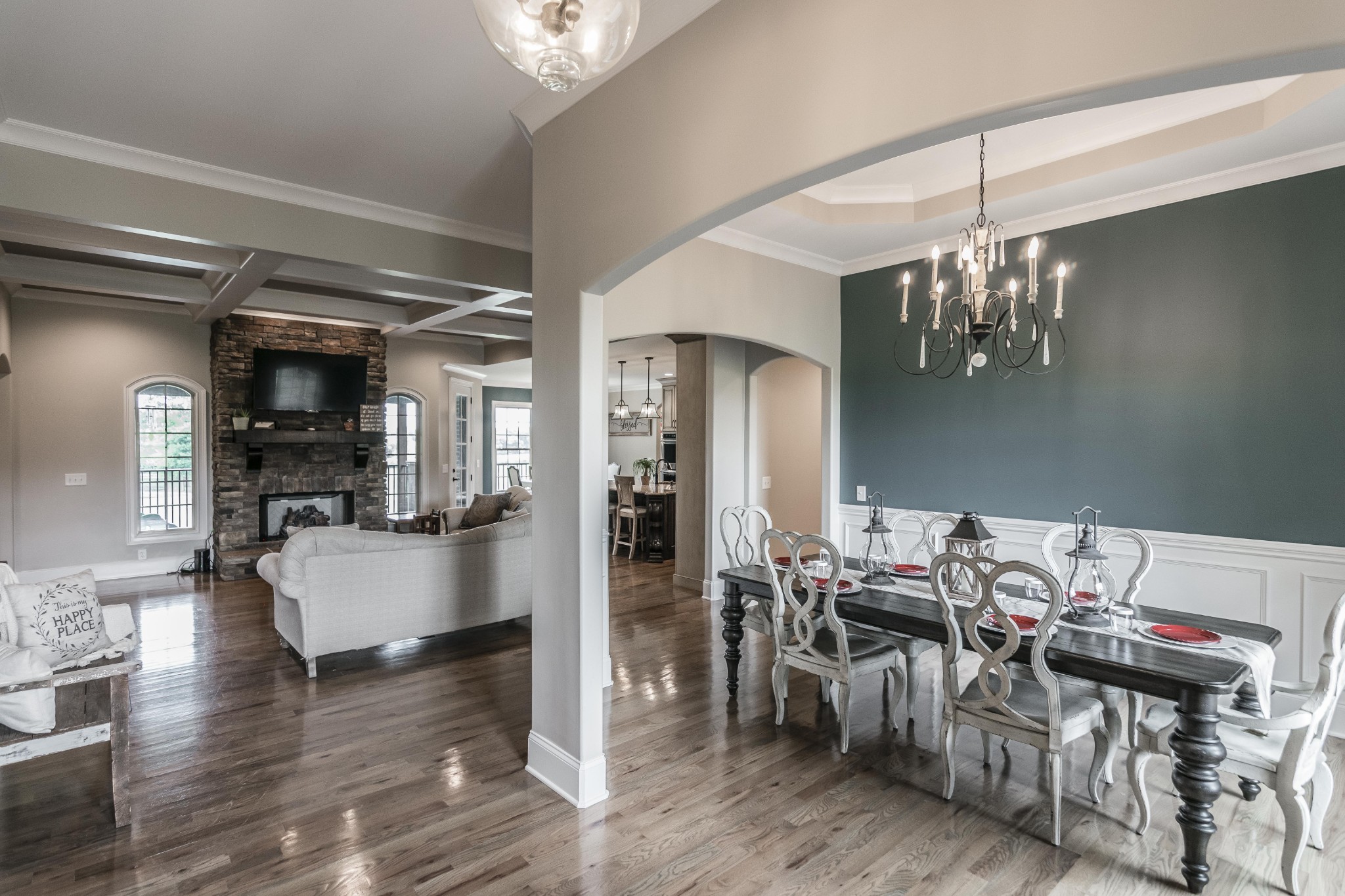 4294 Dot Road Springfield, TN 37172 - Photo 17 of 50 a view of a dining room with furniture wooden floor and chandelier