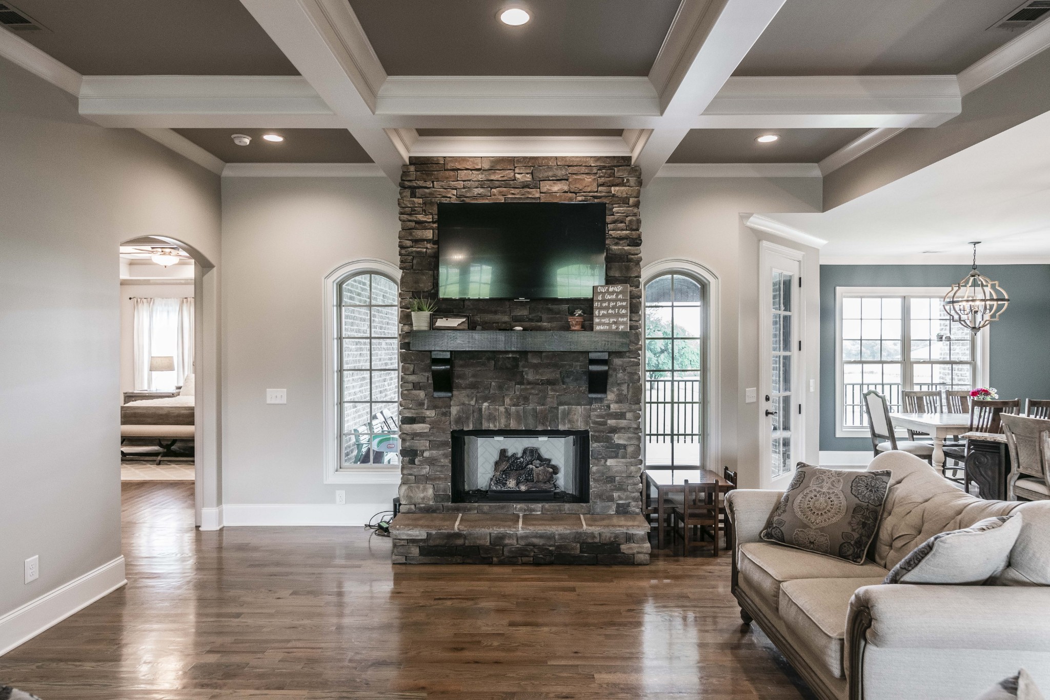 4294 Dot Road Springfield, TN 37172 - Photo 20 of 50 a living room with furniture and a fireplace