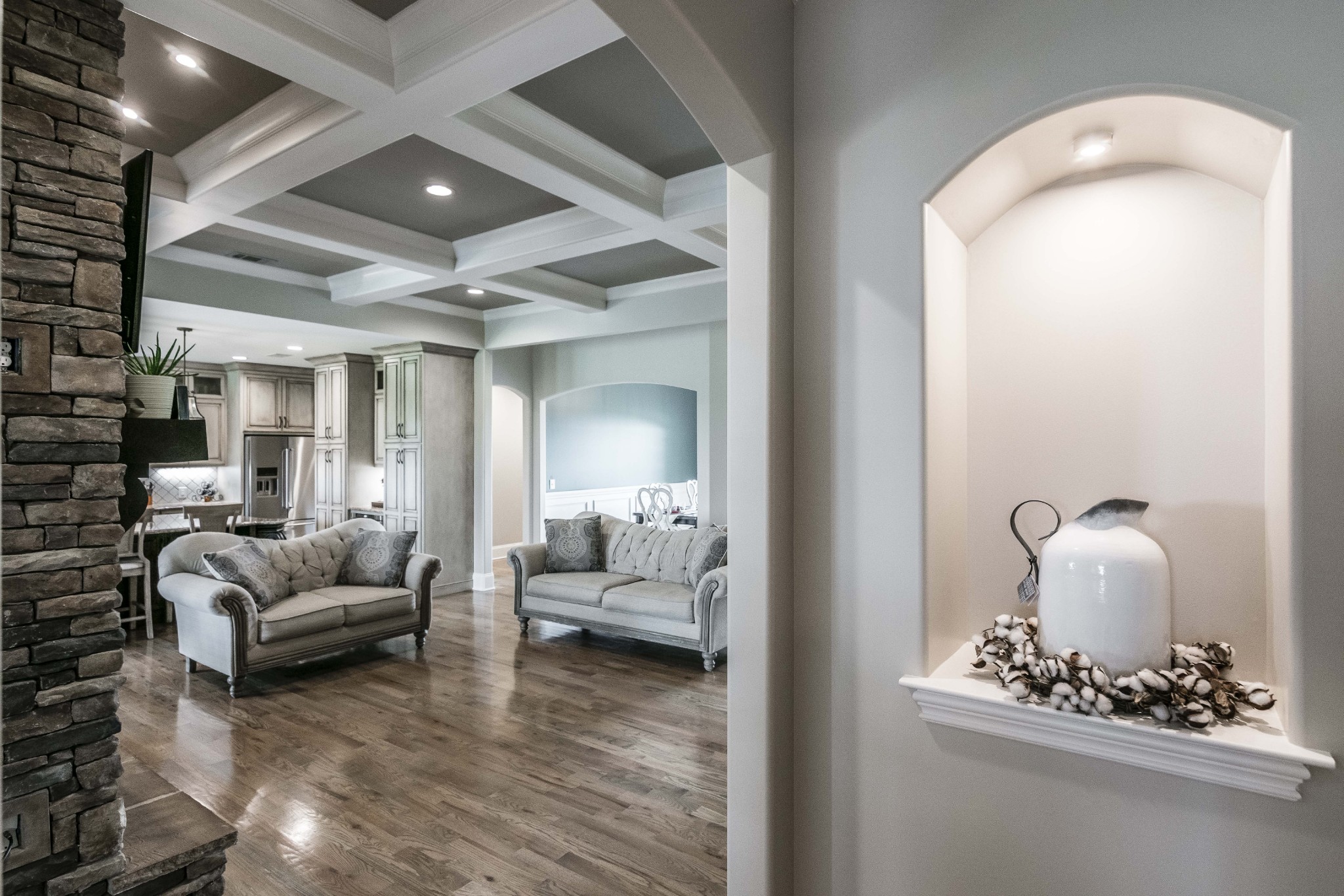 4294 Dot Road Springfield, TN 37172 - Photo 33 of 50 a living room with furniture and a chandelier