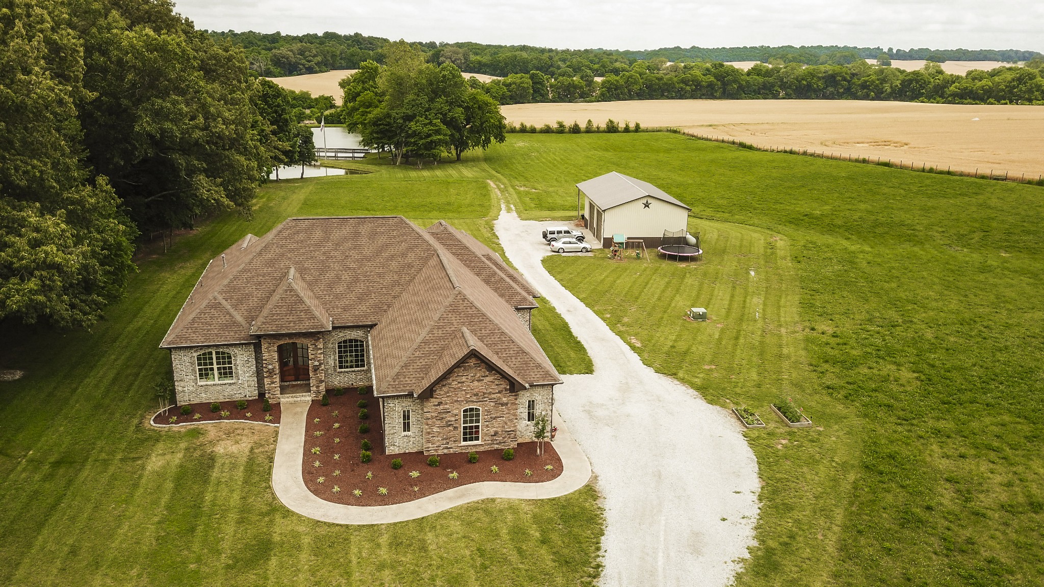 4294 Dot Road Springfield, TN 37172 - Photo 5 of 50 an aerial view of a house with a swimming pool