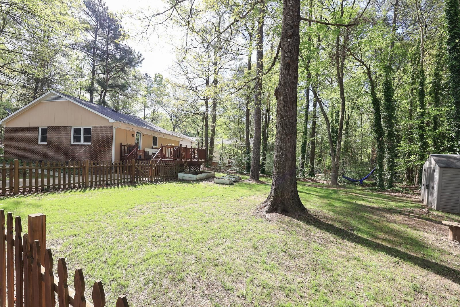 5400 McCormick Road Durham, NC 27713 - Photo 20 of 26 Corner lot has large fenced back yard.
